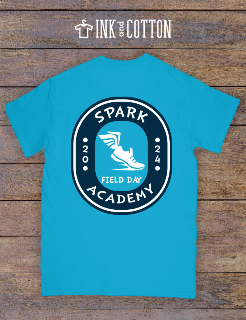 Spark Academy Field Day TShirt 2024 Ink & Cotton