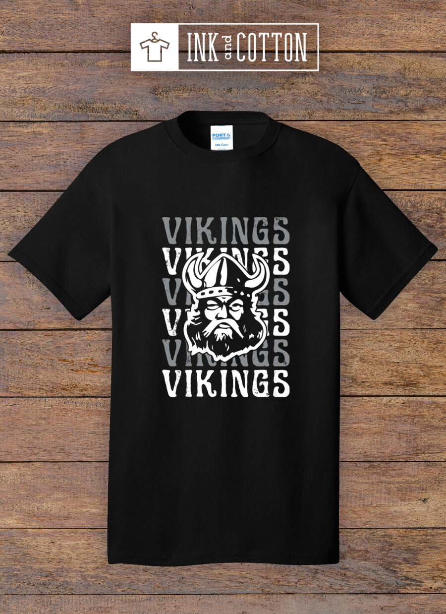 HMS Vikings Name Repeat Spirit Tees 2025