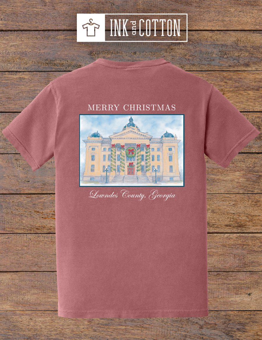 Lowndes Co. Christmas T-Shirt 2025 - Watercolor Design