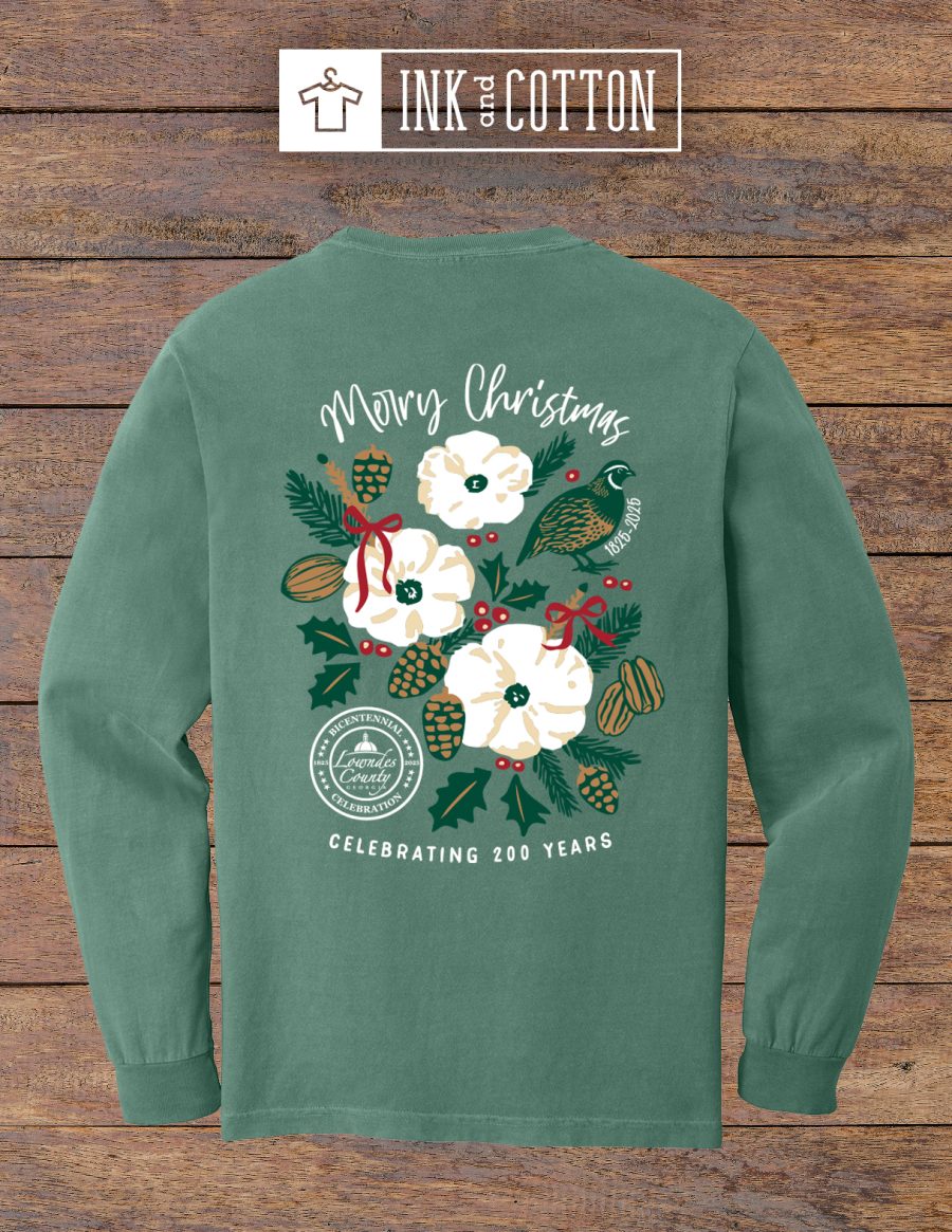 Lowndes Co. Christmas T-Shirt 2025 - Quail Design