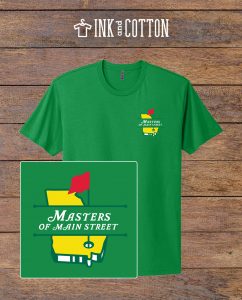 Masters of Main Street T-Shirt 2026; front of shirt
