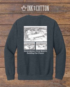 LPE Building Long Sleeve T-Shirt 2026; back of shirt; Dark Gray color