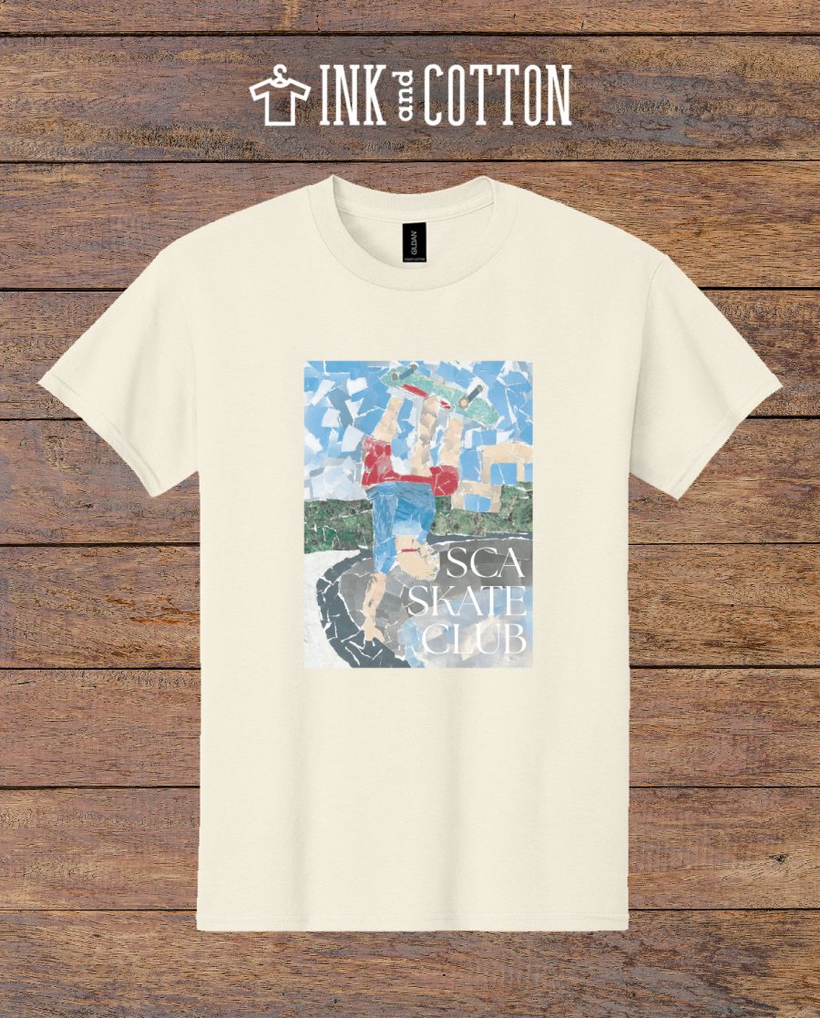 SCA Skate Club T-Shirt 2026; front of shirt